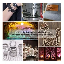 Impressora Gravadora Corte Laser Cnc 40w 30cm +rolo Rotativo Foto mini  3