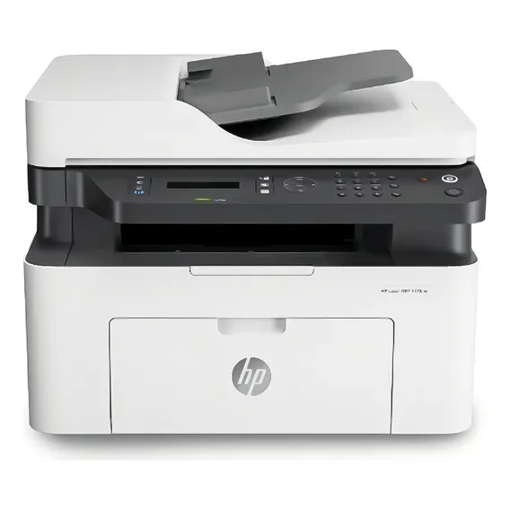 Impressora multifuncional branca Hp 137fnw Laser MFP Foto 1