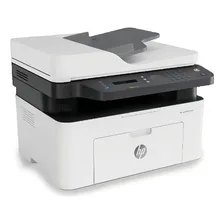 Impressora multifuncional branca Hp 137fnw Laser MFP Foto mini  3