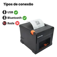 Impressora Não Fiscal Térmica Usb 80mm Bluetooth Guilhotina Cor Preto e Laranja 24V Foto  mini 1