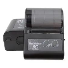 Impressora Portátil B&g Mini Impressora Preta Térmica Foto mini 1
