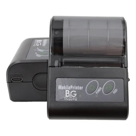 Impressora Portátil B&g Mini Impressora Preta Térmica Foto 1
