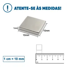 Imãs de NeodÃmio 10 peças 10mm X 10mm X 1mm Super Forte Foto mini 2