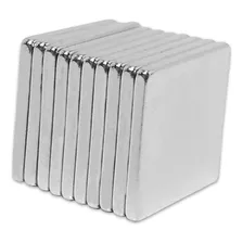 Imãs de NeodÃmio 10 peças 10mm X 10mm X 1mm Super Forte Foto mini 1