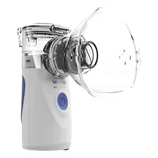 Inalador Infantil Adulto Portátil Pilha Ou Cabo Nebulizador Cor Inalador Branco E Azul Foto  mini 1