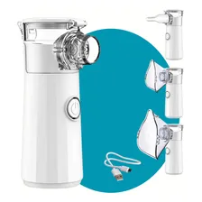 Inalador Infantil Adulto Portátil Pilha Ou Cabo Nebulizador Cor Inalador Branco E Azul 110v/220v Foto mini 4