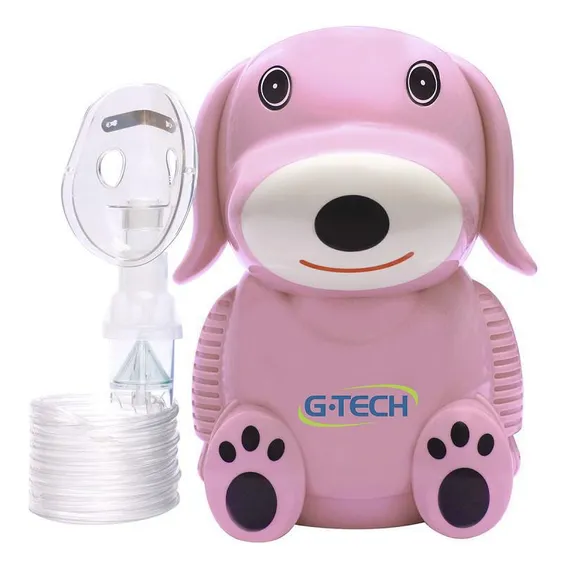 Inalador Nebulizador G-tech Nebdog Rosa Bivolt Foto 1