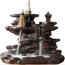 Incensário Cascata Fumaça Jardim Oriental 14,5x11x7,5cm Foto mini 1
