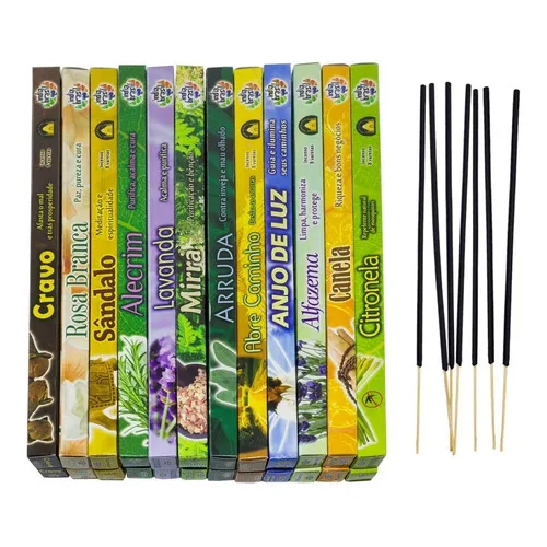 Incenso Atacado 24 Caixinhas 12 Aromas Ótimo Custo Benefício Foto 1