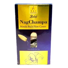 Incenso Cascata Backflow Massala Balaji Nag Champa 10 Cones Foto mini 2