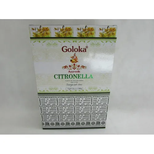 Incenso Goloka Citronella 12 Caixinhas C/15 Varetas Foto 1