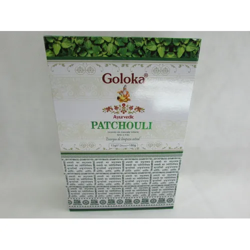 Incenso Goloka Patchouli 12 Caixinhas C/15 Varetas Cada Foto 1