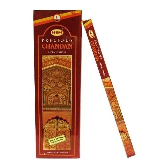 Incenso Hem Precious Chandan Box C/ 25 Caixinhas 8 Varetas Foto 1