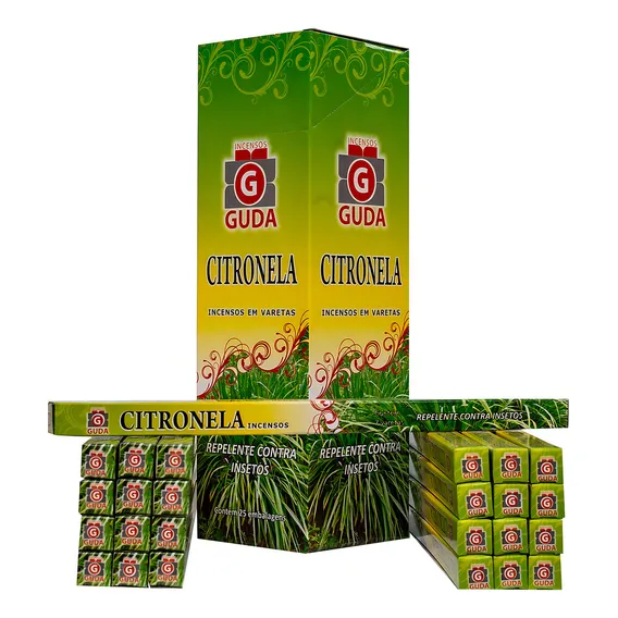 Incenso Indiano Guda Citronela 25 Caixas 7 Varetas Atacado Foto 1