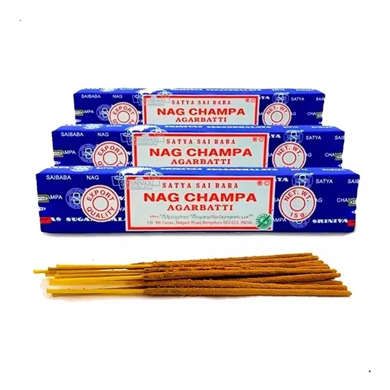 Incenso Indiano Nag Champa Satya Sai Baba 3cxd15gr Foto 1