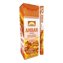 Incenso Indiano Parimal Âmbar 12 Unidades - Saúde E Energia Foto  mini 1