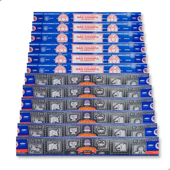Incenso Massala Satya Sai Baba E Super Hit 12cx D15gr+brinde Fragrância Sai Baba Nag Champa Foto 1
