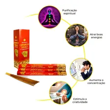 Incenso Shankar Cinnamon Masala Box Com 25 Caixinhas Fragrância Canela Foto mini  3