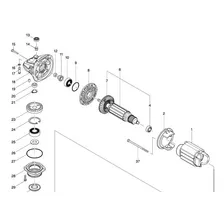 Induzido Esmerilhadeira M9510 220v Makita Foto mini 3