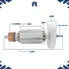 Induzido Makita 4100nh2 1450w 4100ns Cc2014 Serra Mármore 220v Foto mini 2