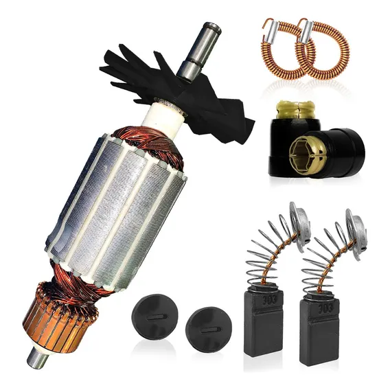 Induzido Rotor 1300w Para Serra Mármore 4100nh 127v + Kits Foto 1