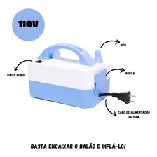 Inflador Compressor 110v Bomba Balões Bexigas 2 Bicos Foto mini 4