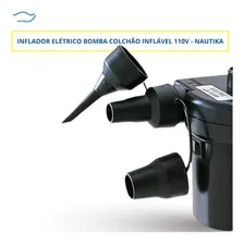 Inflador Elétrico 3 Bicos 110v Nautika Bomba Colchão Foto mini 2