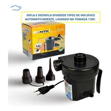 Inflador Elétrico 3 Bicos 110v Nautika Bomba Colchão Foto mini 3