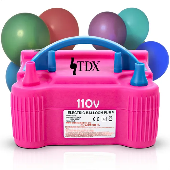 Inflador Enchedor De BalÔes Maquina De Enche Bomba 2 Bicos Inflador BalÔes Bomba Para Encher Balão Maquina De Encher Balao Compressor De Balão Marca Tdx Voltagem 127v Foto 1