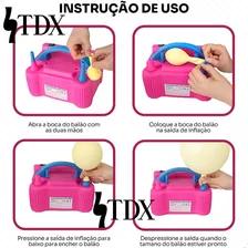 Inflador Enchedor De BalÔes Maquina De Enche Bomba 2 Bicos Inflador BalÔes Bomba Para Encher Balão Maquina De Encher Balao Compressor De Balão Marca Tdx Voltagem 220v Foto mini 2