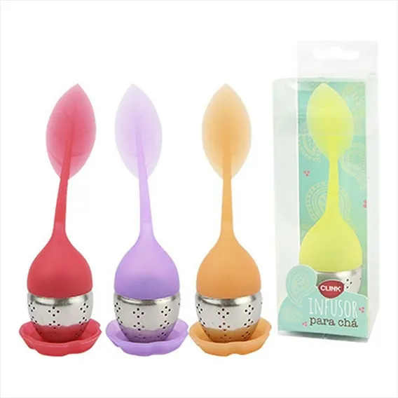 Infusor Cha Folha Silicone Inox - Clink Foto 1