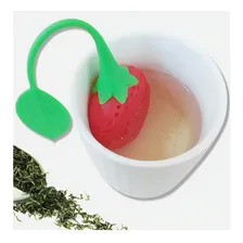 Infusor De Chá Filtro Coador De Silicone Morango Cozinha Foto mini  3