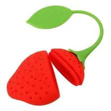 Infusor De Chá Filtro Coador De Silicone Morango Cozinha Foto  mini 1