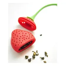 Infusor De Chá Filtro Coador De Silicone Morango Cozinha Foto mini  2