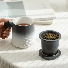 INFUSOR DE CHÁ PRIMAVERA ETERNA STORE xícara infusora de chá xícara preta Foto mini  2