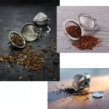 Infusor Inox Para Chá Mini Peneira Coador Com Corrente Cor Inox Cromado Foto mini 4