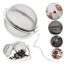 Infusor Inox Para Chá Mini Peneira Coador Ervas Individual Cor Preto Foto mini  3