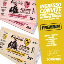 Ingresso Convite Personalizado Color Festa Evento . 200 Foto mini 1