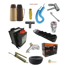 Insert + Anilha Para Tubo Nylon Ou Pu 16mm - 10 Unidades Cor Dourado Foto mini 3