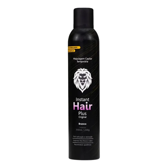 Instant Hair Plus Maquiagem Capilar Calvicie Branco 300ml Foto 1