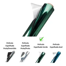 Insulfim Película Residencial 1mx1m Espelhada/verde/azul Cor Prata/verde Foto mini 1