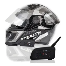 Intercomunicador Capacete Comunicador Moto Bluetooth V6 Foto mini 1