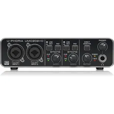 Interface de áudio Behringer U-Phoria UMC202 preta 2ª geração Foto mini 3