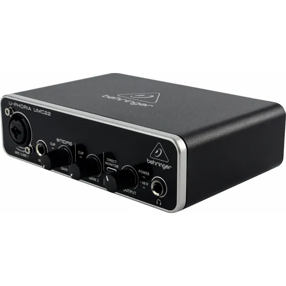 Interface De Audio Behringer Umc22 Melhor Que Um2 Lj Cor Preto 110v/220v Foto 1