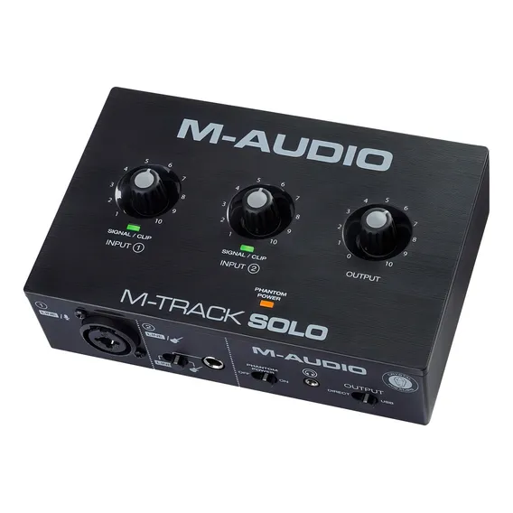 Interface Som Áudio Mtracksolo M-audio Profissional 2 Canais Cor Preto Foto 1