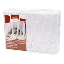 Interlar Varão Cortina Para Cozinha Cascata Renda Branca 3,00x1,00m Tulipas Foto mini  3