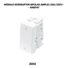 Interruptor Bipolar Simples 20a Branco Habitat Fame 2055 Foto mini 3