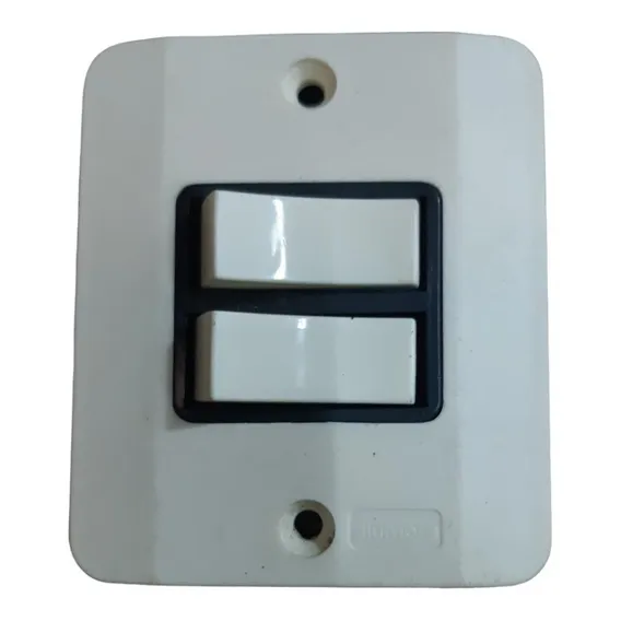 Interruptor Duplo Alumbra Kit Com 13 Cor Branco Foto 1