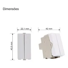 Interruptor Duplo Paralelo 10a-250v Branco Infiniti Margirius Foto mini 2