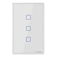 Interruptor Inteligente Wifi Sonoff 3 Botões Touch T0us3c Alexa Google Automação Branco Foto mini 1
